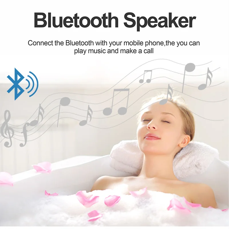 Rectangle Bluetooth Smart (©) Bathroom Makeup Mirror WIth LED Light human body induction Anti-fog Backlight Wall Hanging Mirrors