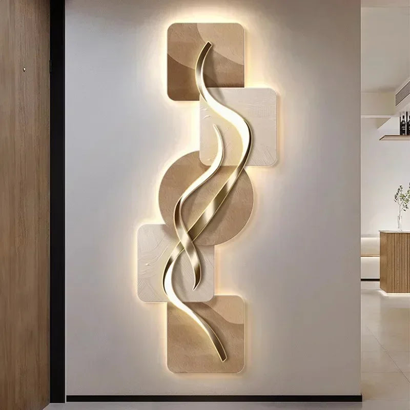 Modern Wall Lamp Entrance Decor Painting Nordic Living Room Blackground Bedroom Bedside Lighting LED Minimalist Hanging Painting