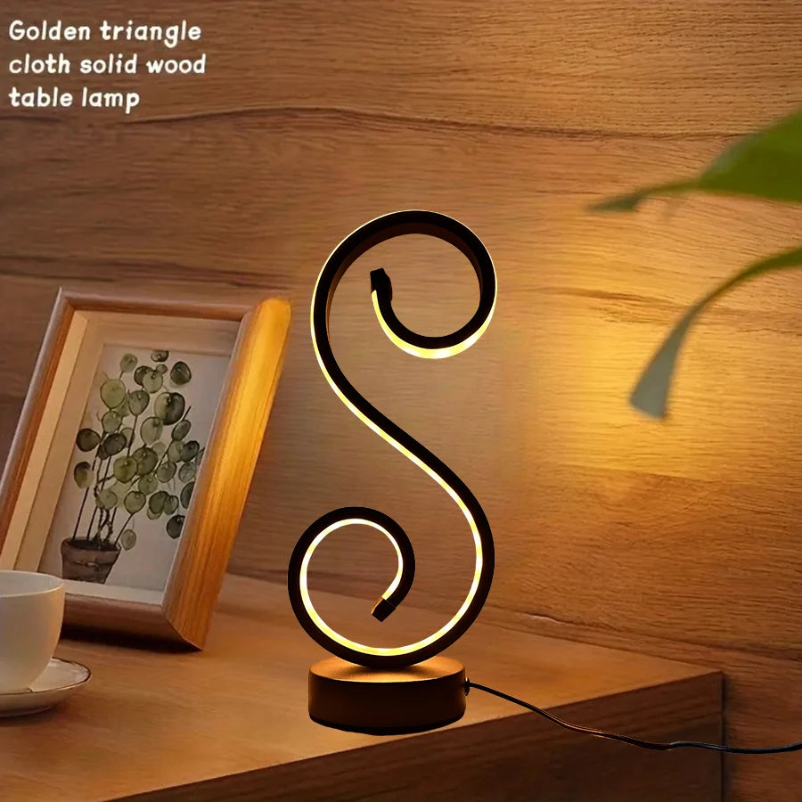 1PC Modern Simple Desk Lamp Bed Creative Three-color Dimming Decorative Desk Lamp