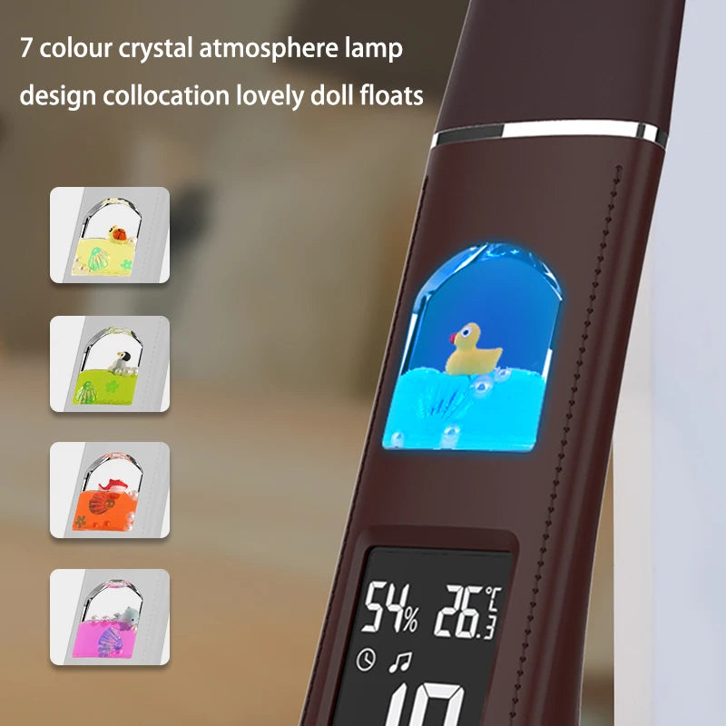 LED Desk Lamp With Calendar Temperature Alarm Clock Touch Dimming Eye Protection Table Lamp USB Rechargeable Reading Desk Lights