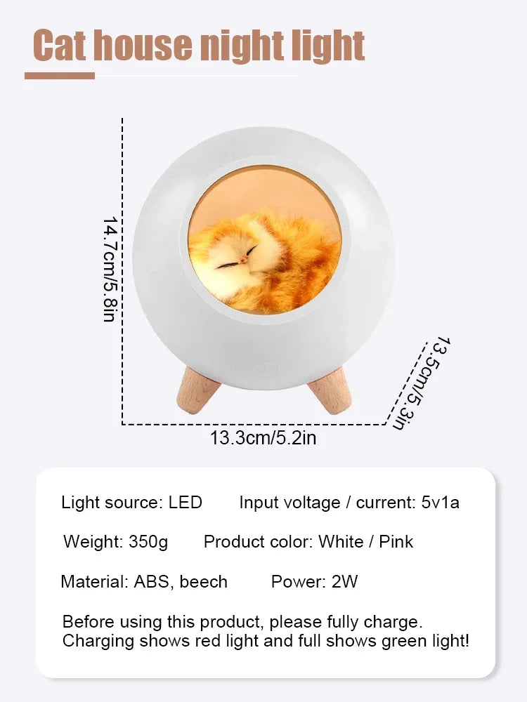 Bluetooth Speaker Night light Cute Cat Animal