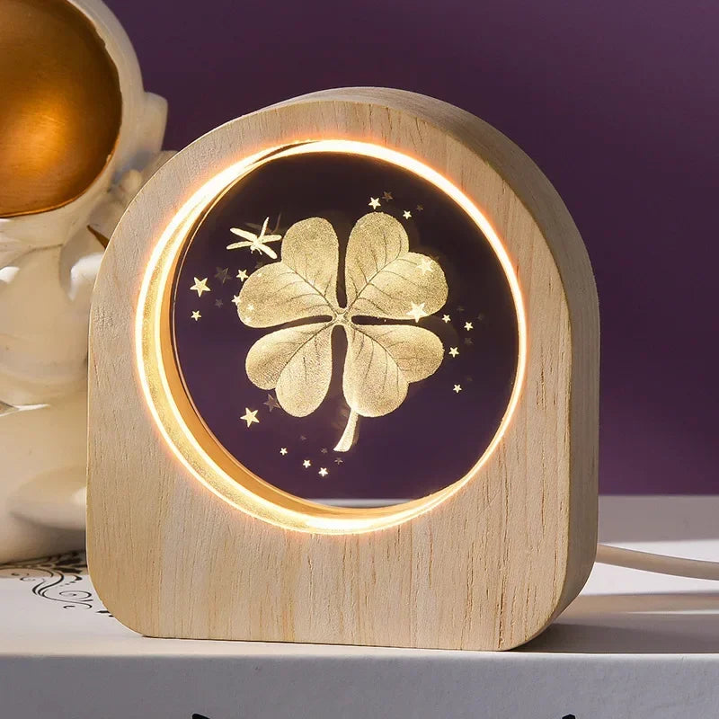 3D Crystal Glass Craft Decoration Laser Engraved Solar System