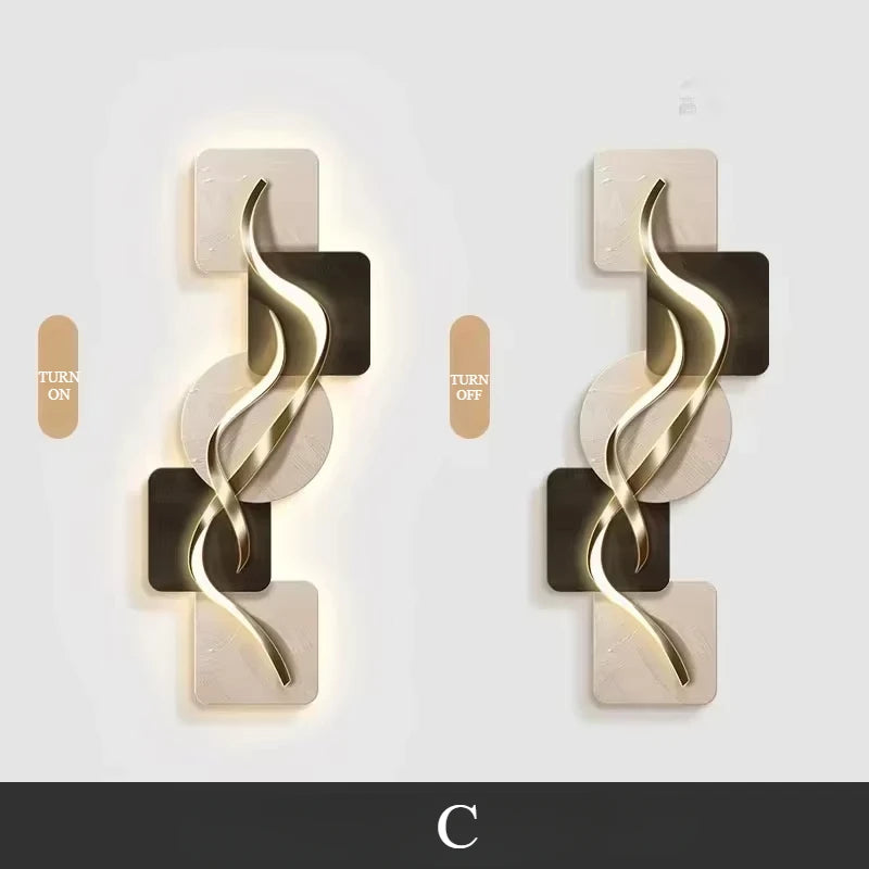 Modern Wall Lamp Entrance Decor Painting Nordic Living Room Blackground Bedroom Bedside Lighting LED Minimalist Hanging Painting