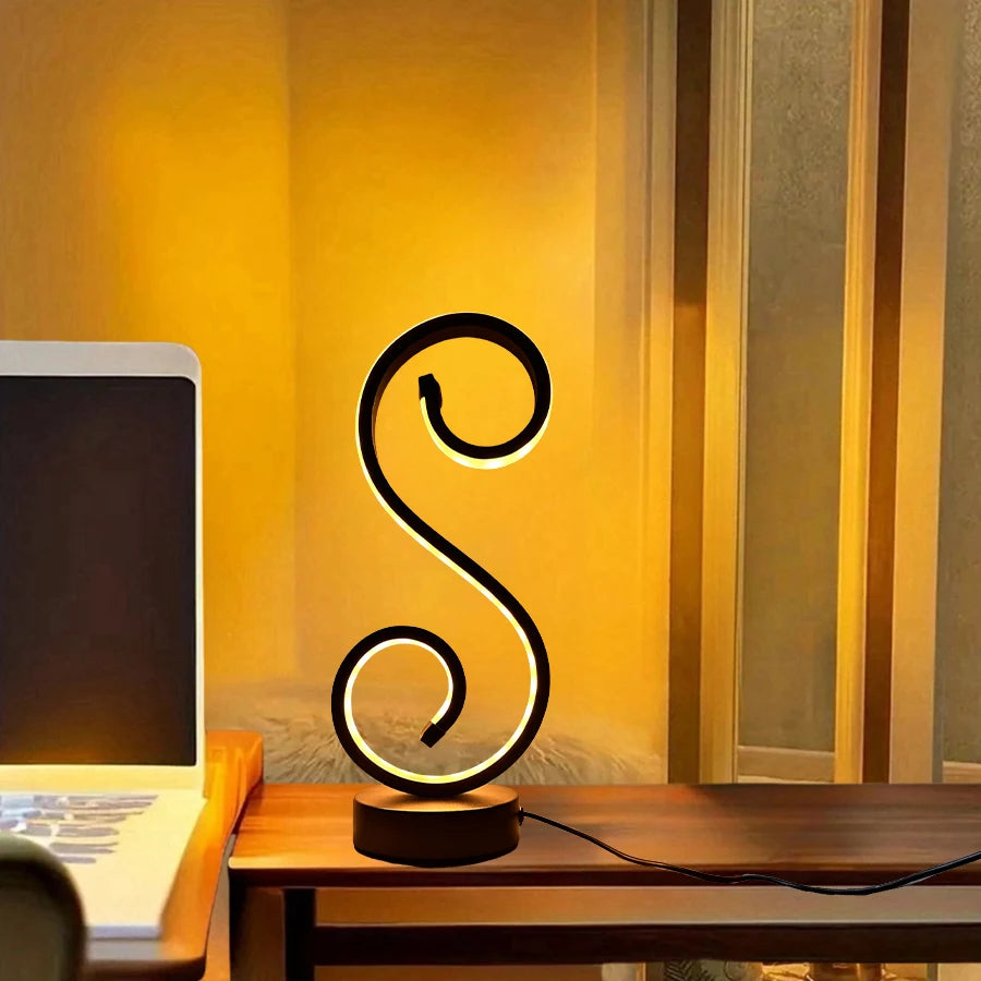 1PC Modern Simple Desk Lamp Bed Creative Three-color Dimming Decorative Desk Lamp