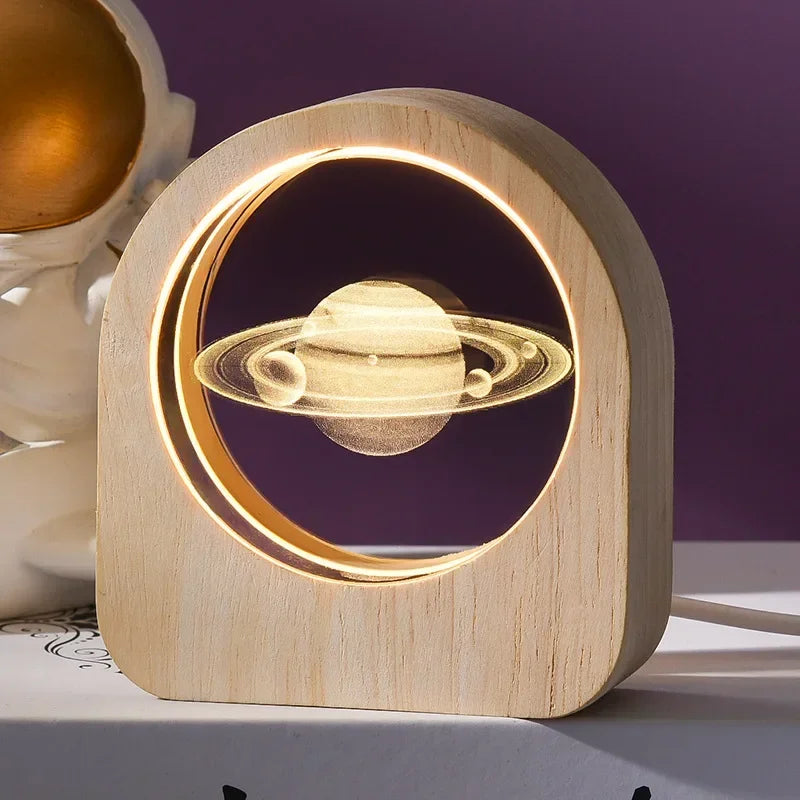 3D Crystal Glass Craft Decoration Laser Engraved Solar System