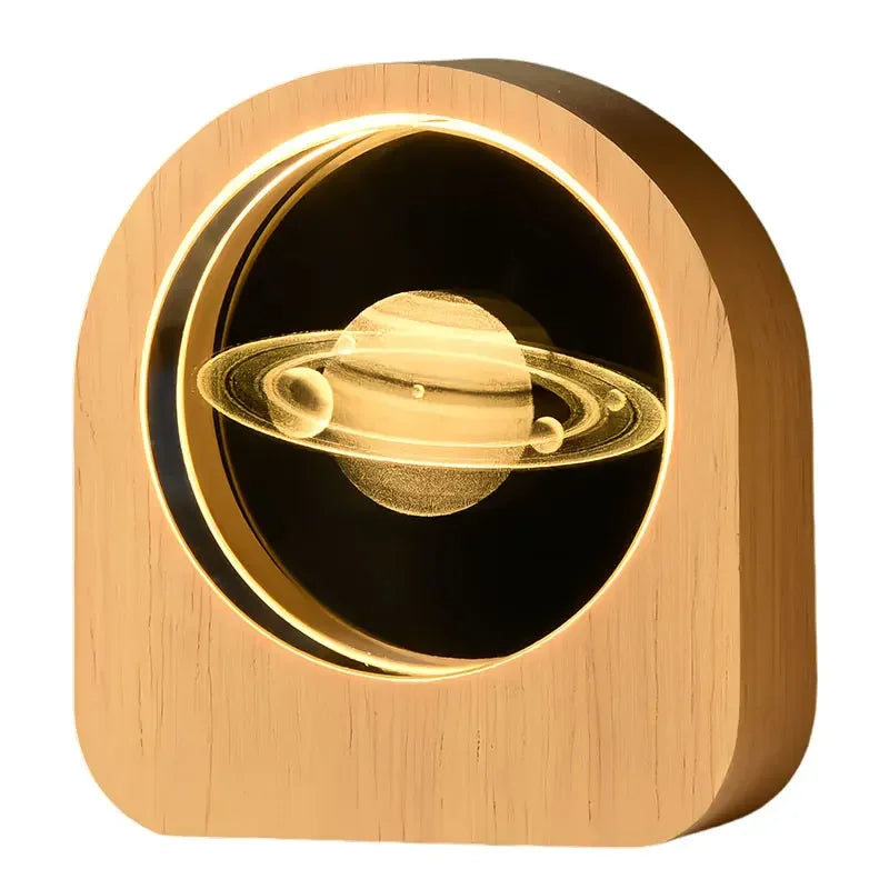 3D Crystal Glass Craft Decoration Laser Engraved Solar System