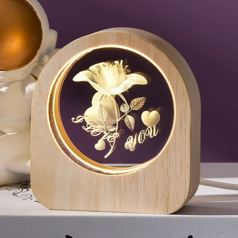 3D Crystal Glass Craft Decoration Laser Engraved Solar System