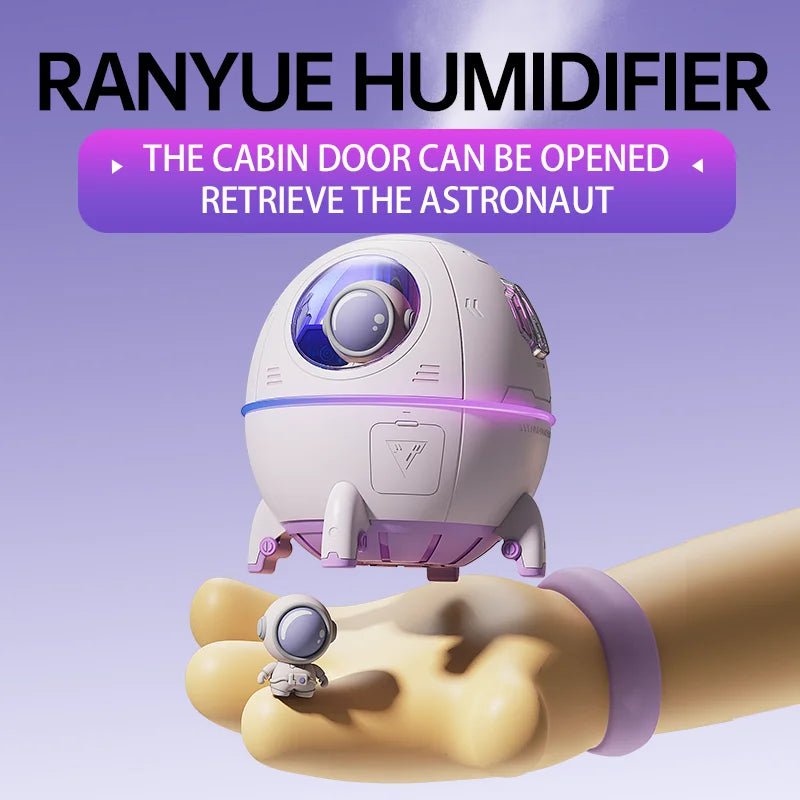 Portable Astronaut Humidifier ©  with LED Light and Aroma Diffuser - USB Powered for Clean and Hydrated Air Cute Aesthetic Stuff