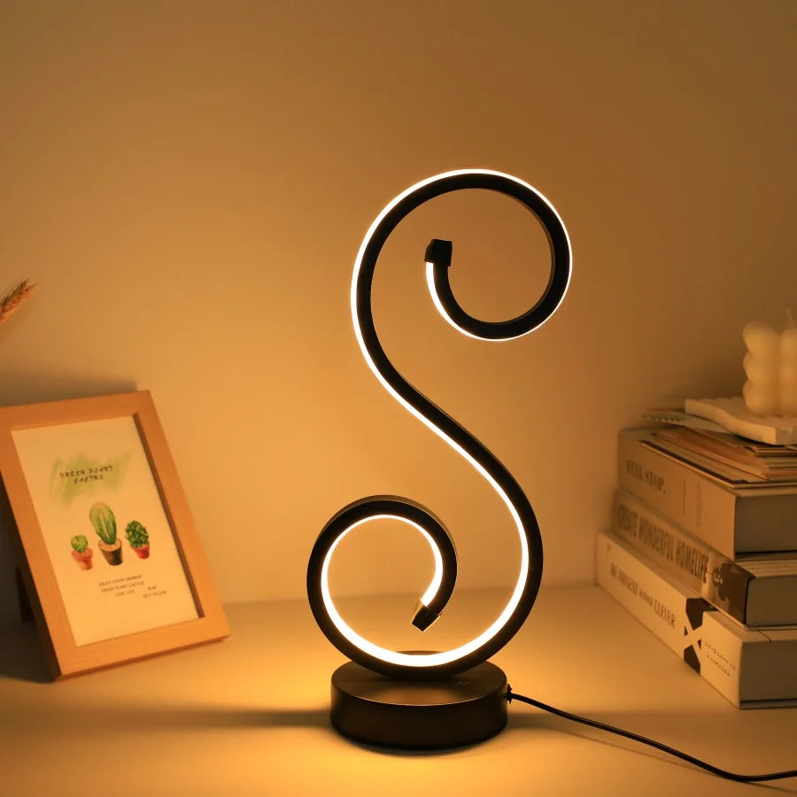 1PC Modern Simple Desk Lamp Bed Creative Three-color Dimming Decorative Desk Lamp