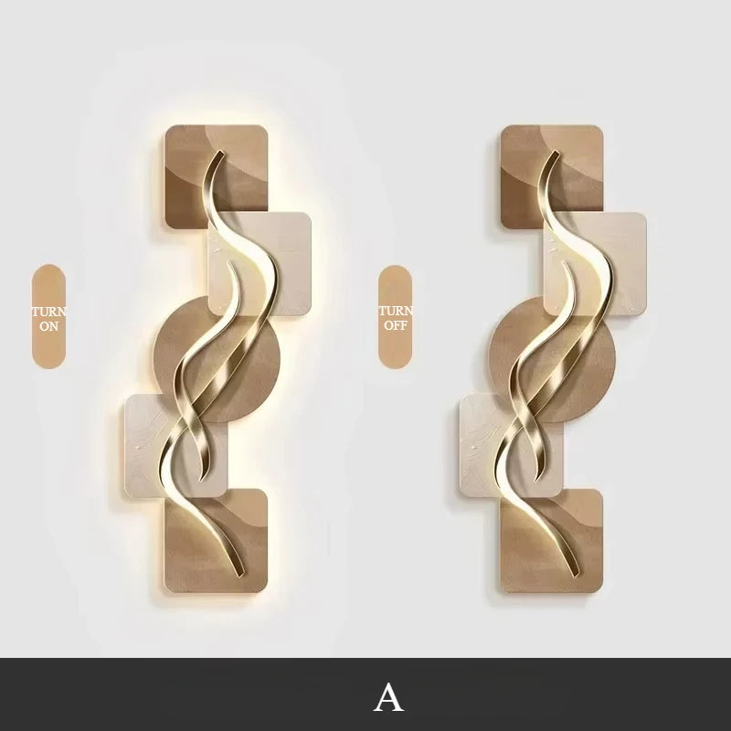 Modern Wall Lamp Entrance Decor Painting Nordic Living Room Blackground Bedroom Bedside Lighting LED Minimalist Hanging Painting