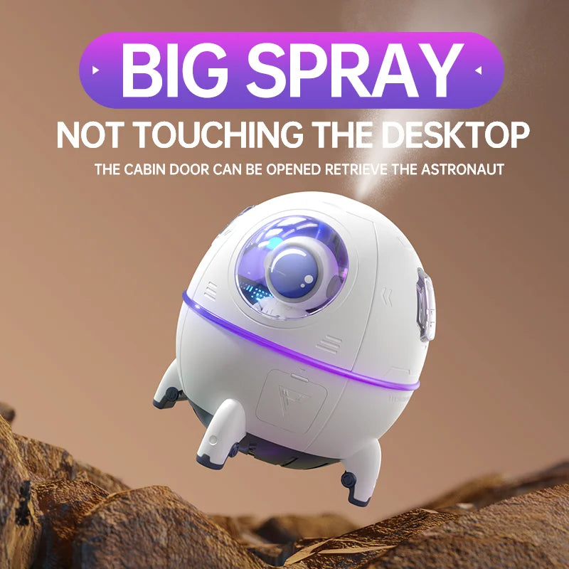 Portable Astronaut Humidifier ©  with LED Light and Aroma Diffuser - USB Powered for Clean and Hydrated Air Cute Aesthetic Stuff